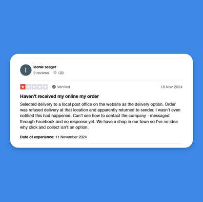 Trustpilot 1 Star Review