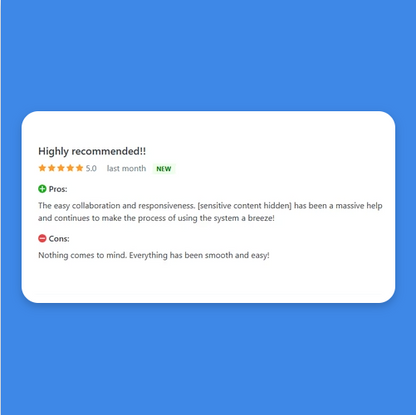 Capterra 5 Stars Reviews