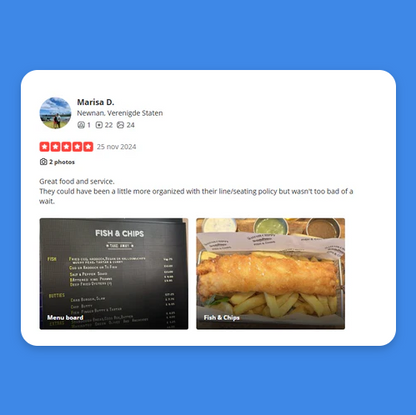 تقييمات 5 نجوم من Yelp